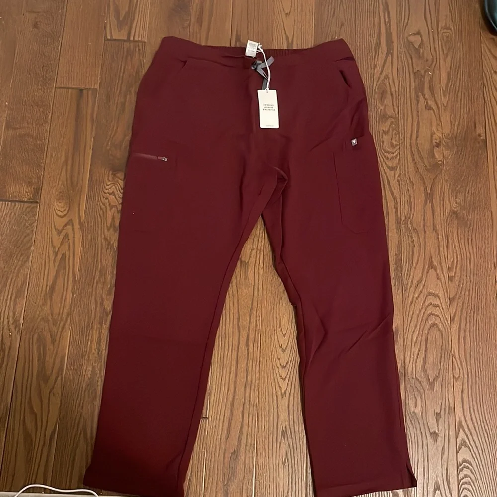 Figs Women's Burgundy Yola™ - Skinny Scrub Pants - XL / Burgundy - Picture 2 of 5